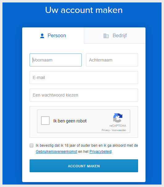 coinbase account aanmaken